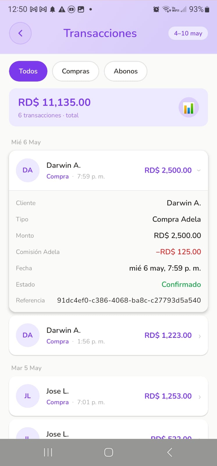 App Adela Comercio — Recibe el dinero al día siguiente